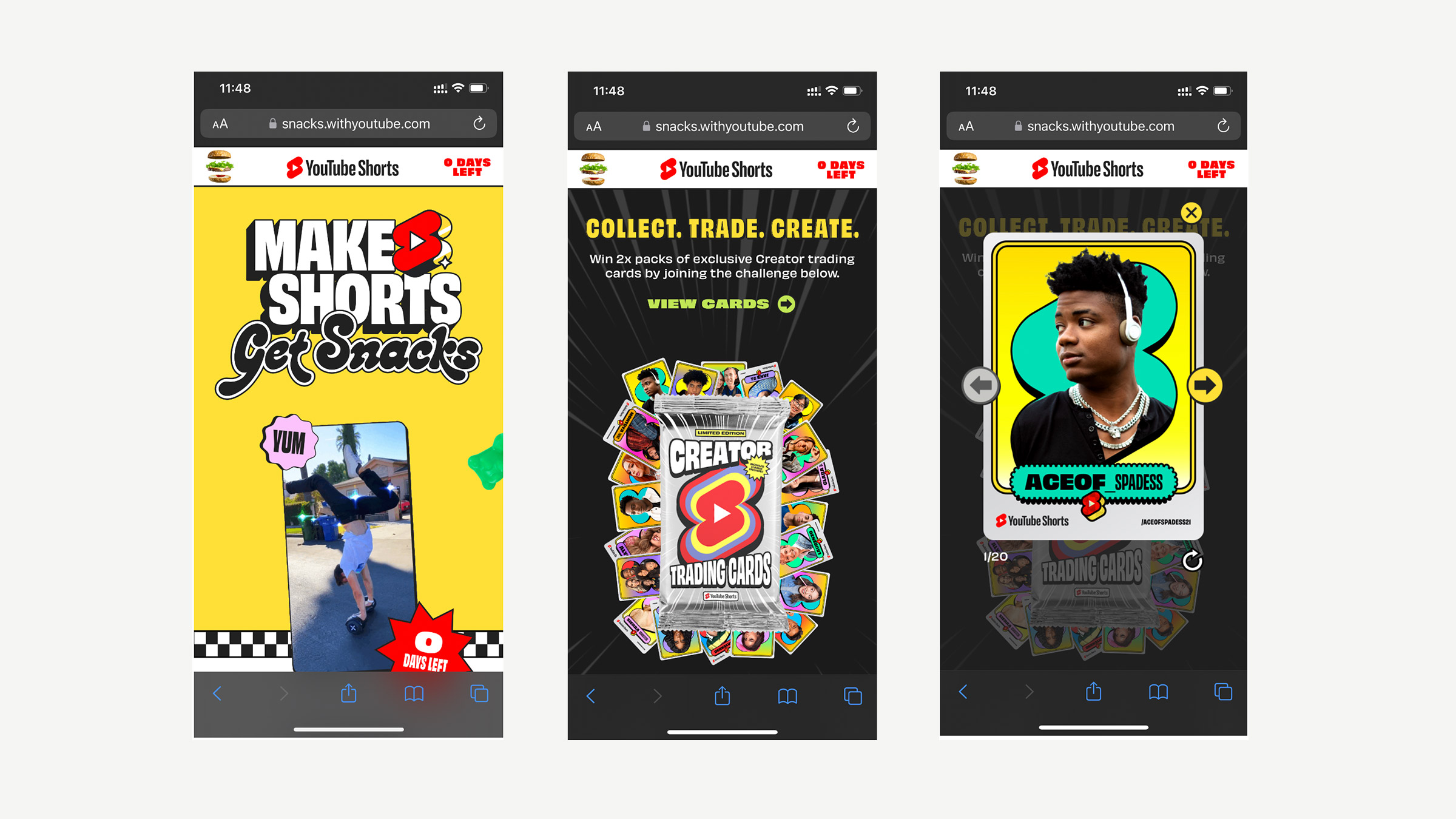 YouTube Shorts Snacks VidCon campaign — retro-futuristic microsite and creative direction by Someone & Others (image 2 of 3)