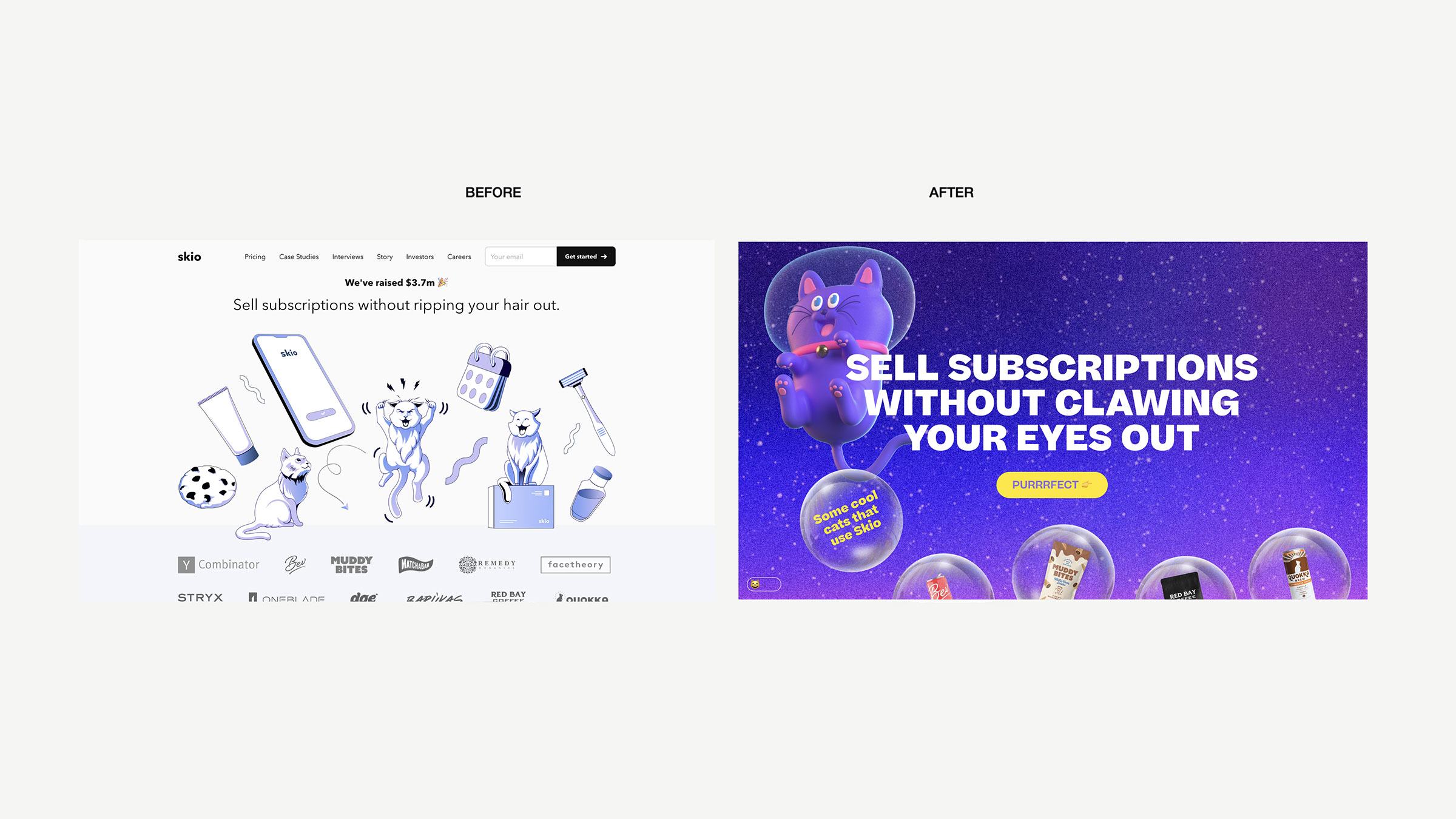 Skio Shopify subscription platform website redesign — playful, conversion-focused design by Someone & Others (image 2 of 4)