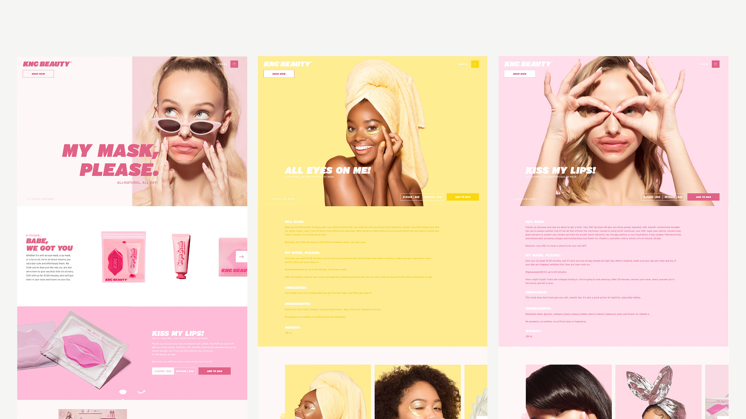 KNC Beauty streetwear-meets-skincare brand identity — packaging, social, and ComplexCon activations by Someone & Others (image 3 of 6)